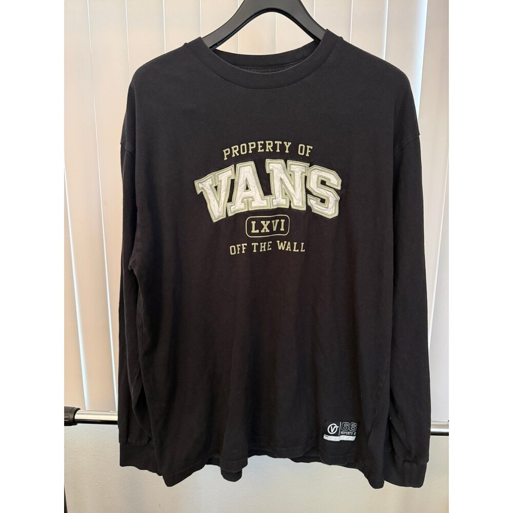 Men’s Vans Off The Wall Long Sleeve Loose Fit Graphic Shirt Size Large